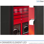 Brixia LED light organizer with 4 drawers for size 2-3-4