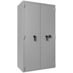 Paper Star Light two-door fireproof document safe, Light Grey