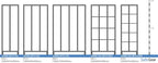 Changing room S2000 with 3 compartments (8010-30) - padlock