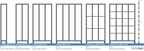 Storage cabinet S3000 with 3x3 compartments (49010-303) - cylinder lock