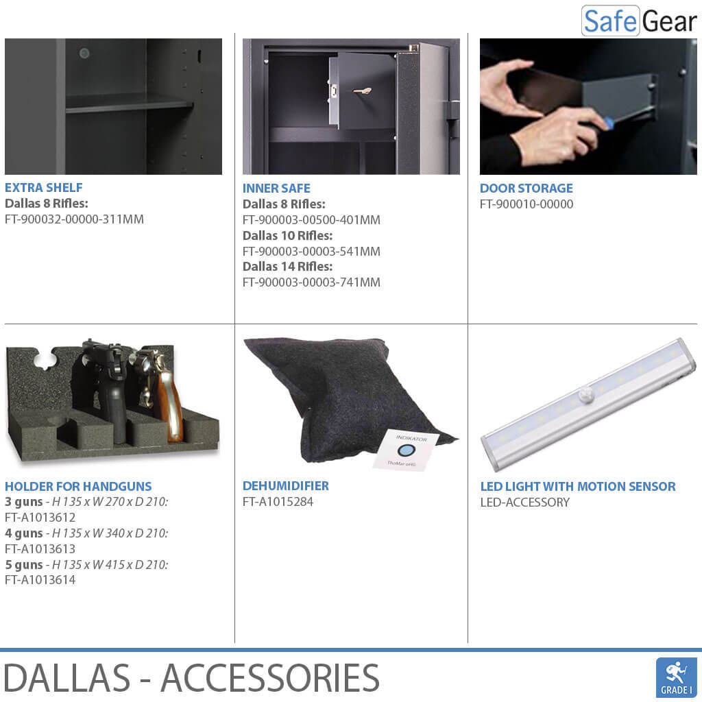 Dallas - Gun Safe (8 Rifles) - Burglary Test Grade 1