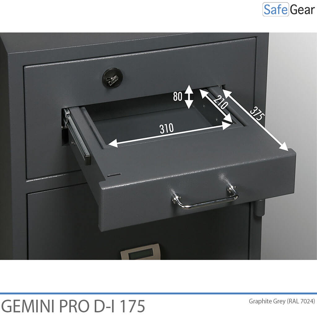 Gemini Pro D-I 250 Deposit Safe (294 L) - Burglary Test D-I - Key Lock