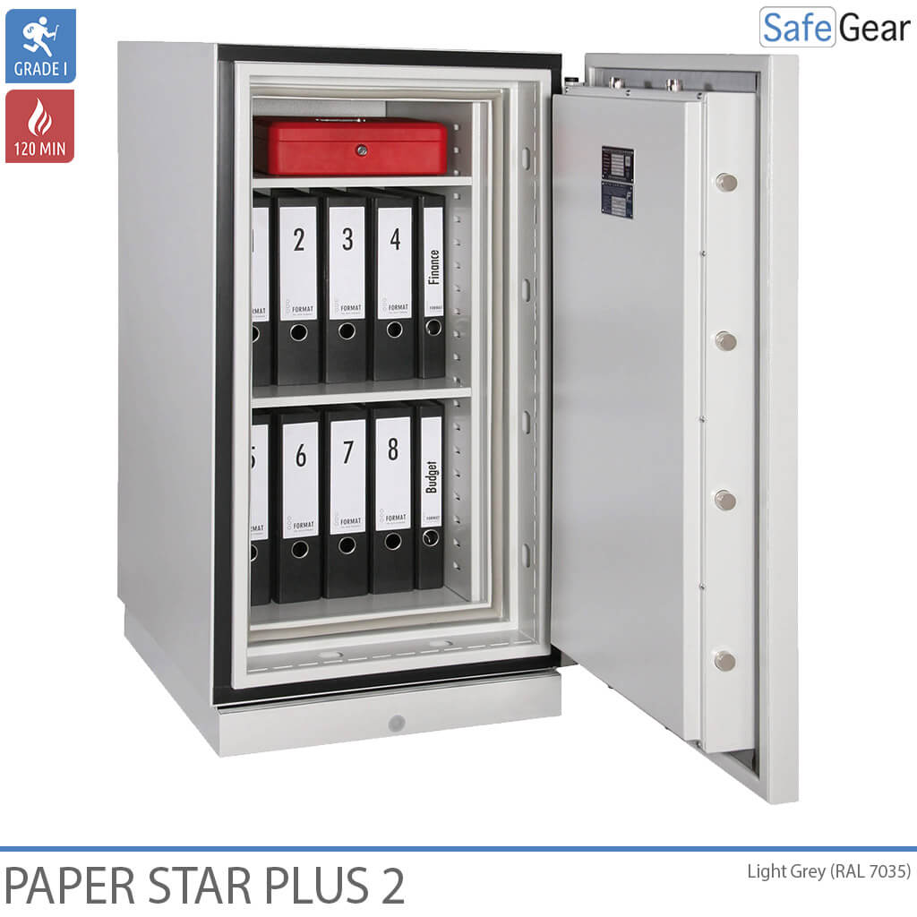 Paper Star Plus 1 Fire Cabinet (115 L) - Burglary Test Grade I / Fire Test 120 min