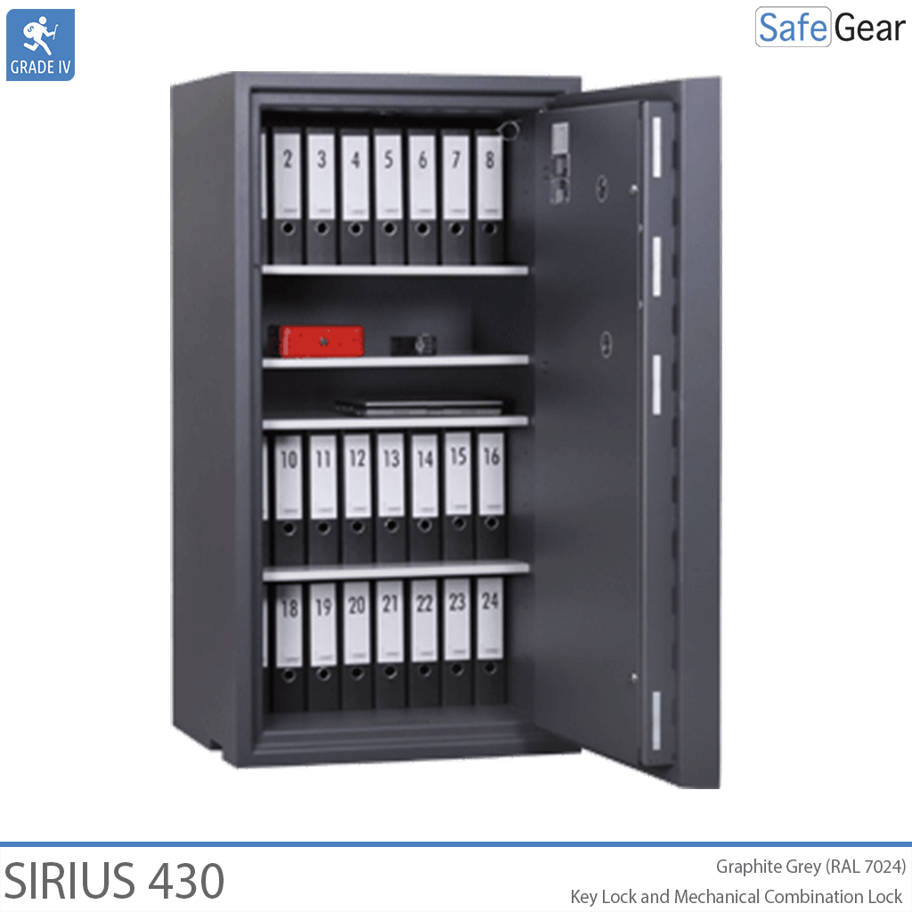 Sirius valuable safe - Key lock and mechanical combination lock