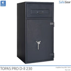 Topas Pro D-II 315 Deposit Safe (311 L) - Burglary Test D-II - Key Lock