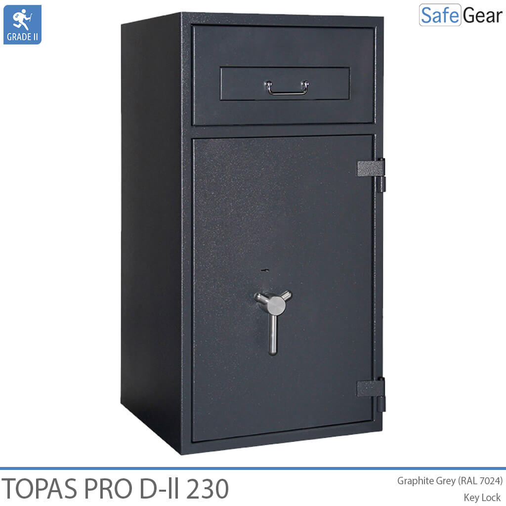 Topas Pro D-II 315 Deposit Safe (311 L) - Burglary Test D-II - Key Lock