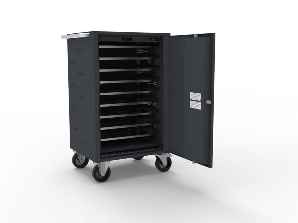 Guardian 1100 Computer Cart - 10 Laptops with Charging - Key Lock