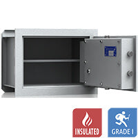 VCO 5 Wall Safe (43 L) - Burglary Test Grade 1 - Light Grey - Key Lock